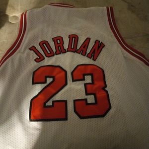 WHITE MICHAEL JORDAN 97,98 NBA FINALS JERSEY XL